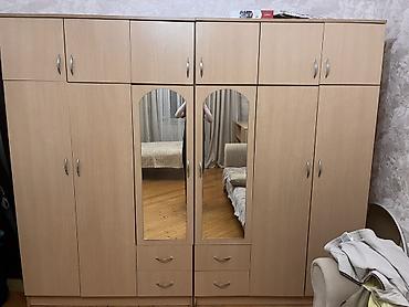 Yataq otağı mebel dəsti - Material: açıq palıd rəngli laminat/LDSP. -