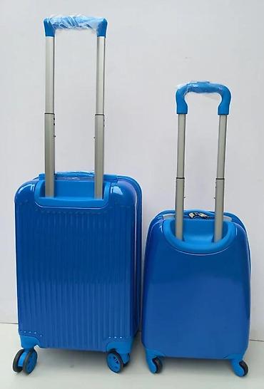 Putni koferi i torbe: Set kofera Doraemon – 2 komada - Dizajn: šareni plavi print sa likom — 5