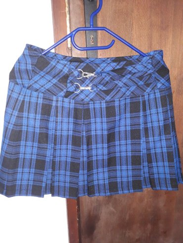 kratke karirane suknje: XS (EU 34), Mini, bоја - Tamnoplava