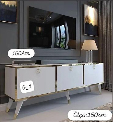 tv stent: TV altlığı / konsol - Ölçü: 160 sm (eni) - Qiymət: 150 AZN (şəkildə — 1