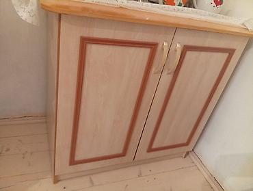 hilba bitkisi nedir: İki qapılı mətbəx dolabı - Material: laminat/taxta teksturasında — 1