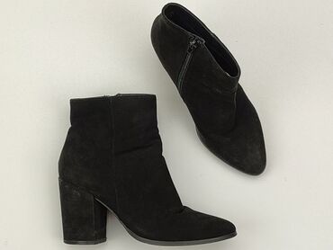 zamszowa spódnice plisowane: Ankle boots for women, condition - Good