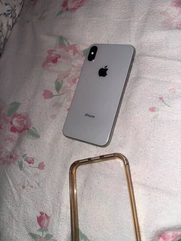 наушник микрофон: IPhone X, Серебристый, Чехол