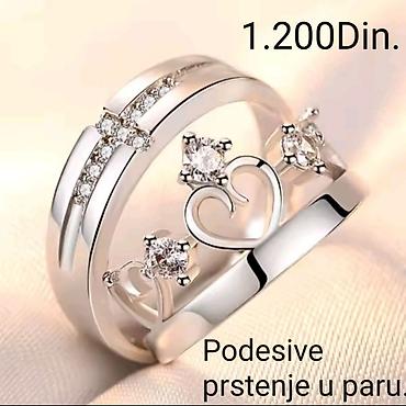 ccc rancevi: ** Posrebrene podesivi prstenje u paru od hirurskog čelika sa žigom — 1