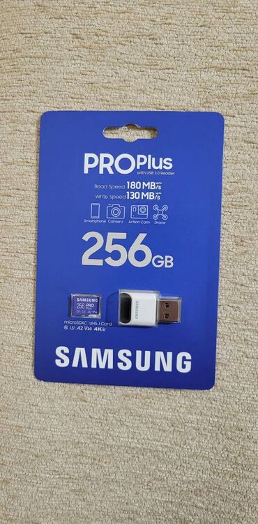 capture card: Samsung Pro Plus 256Gb microSD + card reader