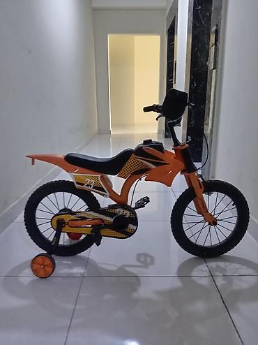 Velosipedlər: Uşaq velosipedi – idman motosikleti üslubunda, portağal rəngli — 3