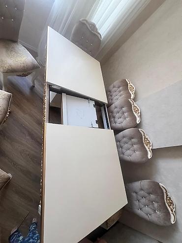 Masa və oturacaq dəstləri: Qonaq otağı üçün, Açılan, 8 stul — 8