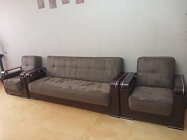 Mebel: İşlənmiş, Divan, 2 kreslo, Bazalı, Açılan — 2