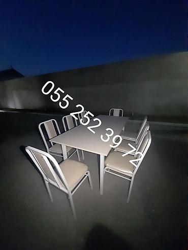 Sifarişlə masa və oturacaq dəstləri: Dördbucaq masa, Mətbəx üçün, Qonaq otağı üçün, Dəhliz üçün, 8 nəfər, Açılmayan, Azərbaycan, Zəmanətli — 2