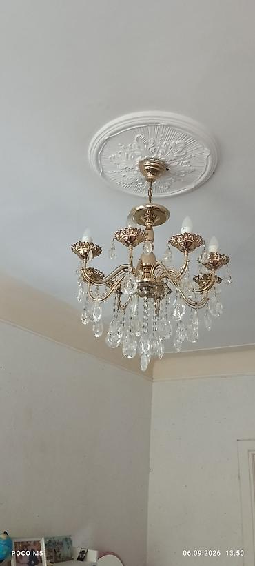 ucuz mallar: Klassik tavan lustrası - Rəng: qızılı korpus - Stil: klassik/barokko — 1
