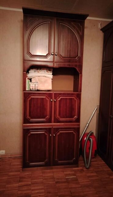 офисный шкаф: Зал үчүн гарнитур, Колдонулган, ДСП, Өзү алып кетүү, түсү - Күрөң