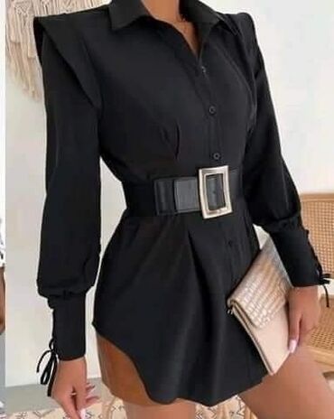 haljine za jesen zimu: One size, color - Black, Cocktail, Long sleeves