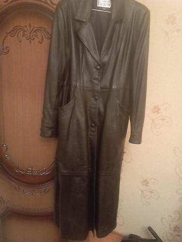 Qadın uzun dəridən palto - Material: təbii dəri - Rəng: qara -