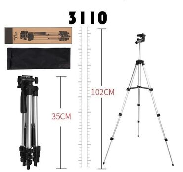 Telefon üçün tripodlar: Tripod 3110. maksimum hündürlük: 102 sm minimum hündürlük: 34,5 sm -da lalafo.az — 3 Telefon üçün tripodlar: Tripod 3110. maksimum hündürlük: 102 sm minimum hündürlük: 34,5 sm — 3