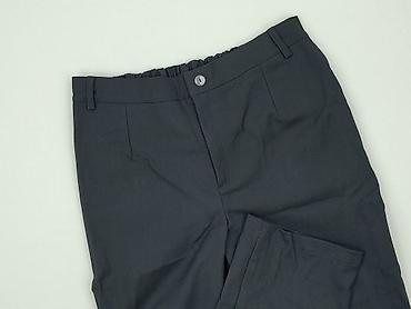 czarne cargo pull and bear: Spodnie materiałowe damskie, rozmiar L — 1