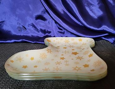 Kuhinjski setovi: Tanjiri vintaz stakleni praznicni. Stakleni tanjiri za posluzenja — 2