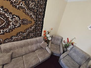 Oturacaq dəsti – 1 divan + 2 kreslo - Rəng: açıq boz/bej tonlarında