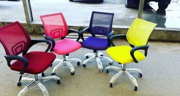 Ofis və oyun kresloları: Yeni, Təkərli, Qolları tənzimlənmir, Parça — 8