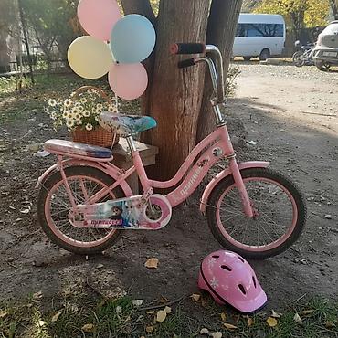 детский мотоциклы: Детский велосипед, 2-колесный, 4 - 6 лет, Для девочки, Б/у — 3
