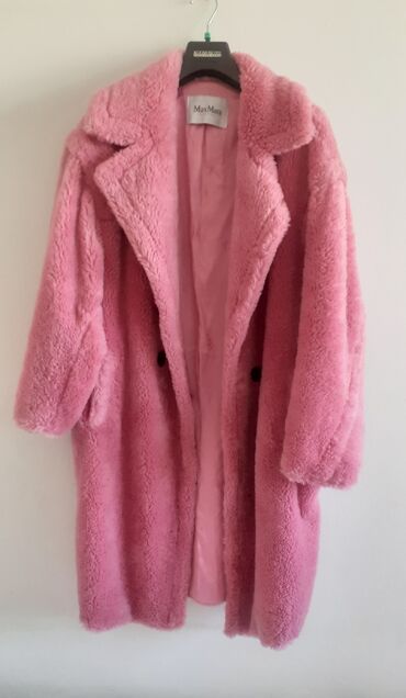 kozne jakne bershka: L (EU 40), With lining, Faux fur, color - Pink