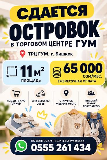 Аренда коммерческой недвижимости: : Одежда, обувь, 11 м², В торговом центре — 1