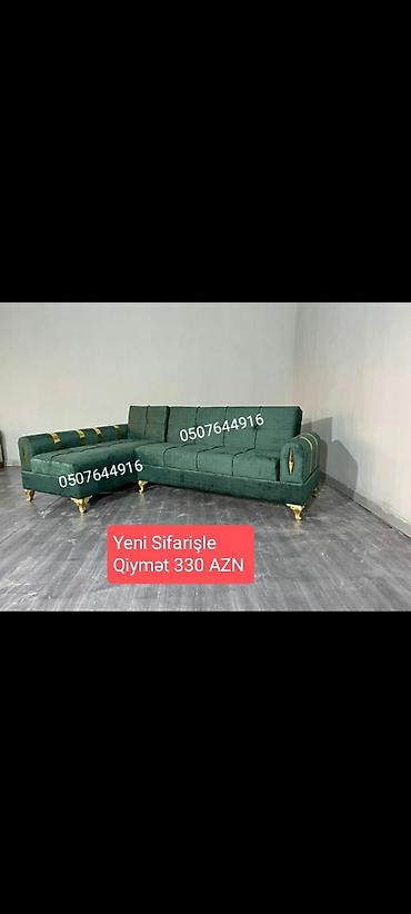 Sifarişlə divanlar: Künc divan, Qonaq otağı üçün, Vеlur parça, Bazalı, Açılan, Kitab — 1