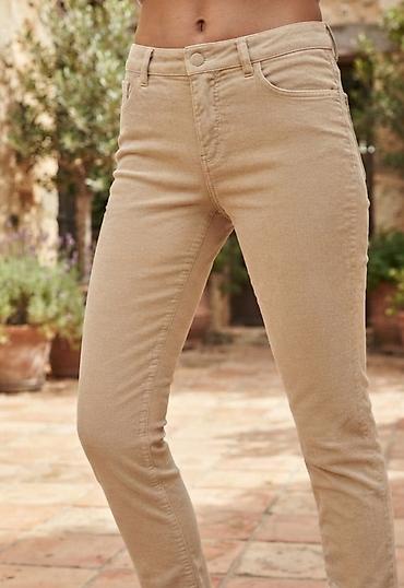 sinsay ves: Ženske skinny pantalone u bež boji - Kroj: uske (skinny), dužine do — 1