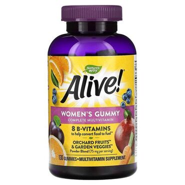 витамины для мужчин: Alive Woman’s Gummy (130gummy) 8 витаминов группы B, которые помогают