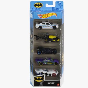 игрушечные машинки для детей: Набор машинок Hot Wheels коллекционные BATMAN 5 шт. ﻿Набор машинок