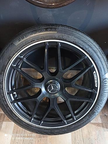 Транспорт: Məhsul: Mercedes üçün orijinal 22" təkər diski və Continental şin - — 1