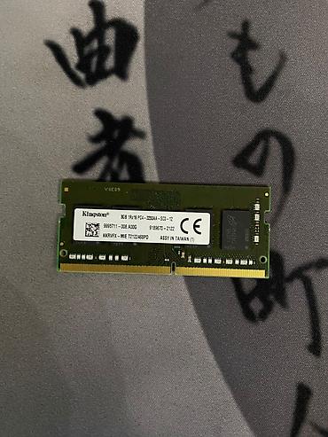 notebook ram: Operativ yaddaş (RAM) Kingston, 8 GB, 3200 Mhz, DDR4, Noutbuk üçün, İşlənmiş — 1