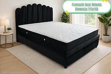 rucice za ormane: Francuski ležaj Bolonja – dimenzija 215 x 165 cm - Moderan tapacirani — 1