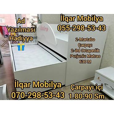 İkimərtəbəli uşaq çarpayıları: Oğlan və qız üçün, Yeni, Çarpayı, Matrassız, Siyirməsiz, Laminat — 10