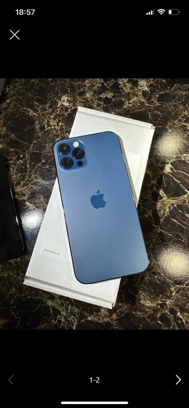ipad 12 pro max qiymeti: IPhone 12 Pro Max, Pacific Blue, Face ID