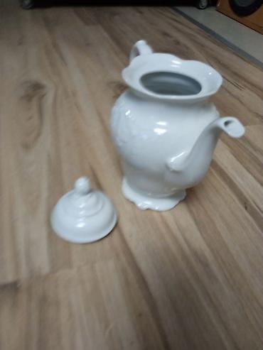 Čajnici: Porcelanski čajnik sa poklopcem – klasičan beli servisni komad - — 6
