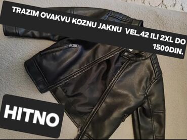 kozne jakne stradivarius: Trazim hitno ovakvu ili slicnu koznu jaknu vel.42 ili 2xl sa