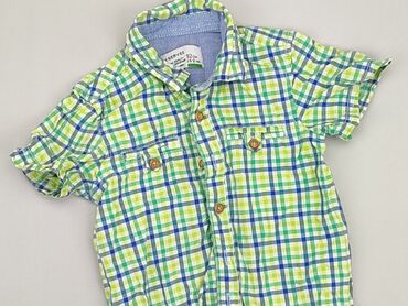 sukienka krótka: Shirt 1.5-2 years, condition - Good, pattern - Cell, color - Green