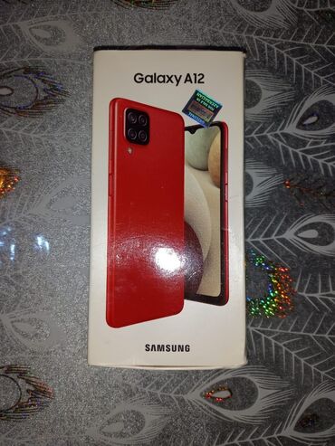 samsung galaxy a12: Samsung Galaxy A12, 64 ГБ, цвет - Красный, Сенсорный, Отпечаток пальца, Две SIM карты