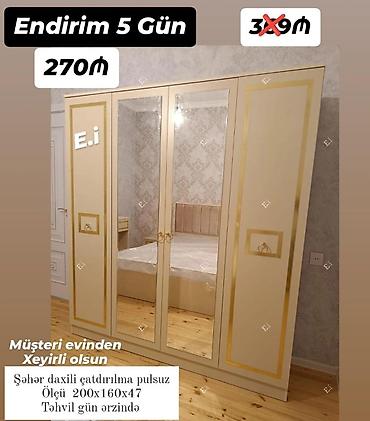 4 qapılı dolab Yep yeni 270 azn rəng seçimi var çatdırılma var lalafo.az -da 4 qapılı dolab Yep yeni 270 azn rəng seçimi var çatdırılma var