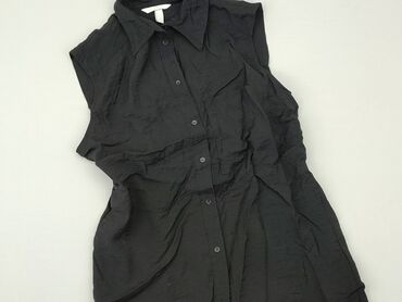 czarne bluzki z krótkim rekawem: Shirt, H&M, S (EU 36), condition - Good