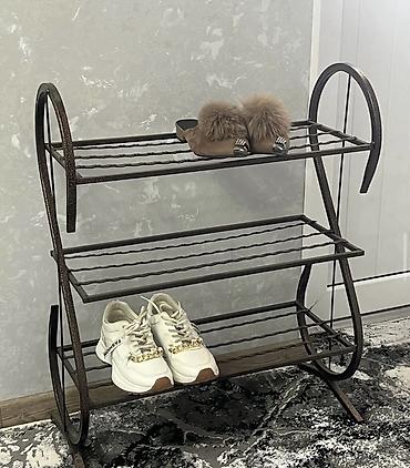 Стеллажи: Металлический торговый стеллаж-корзина из проволоки, белый. - — 7