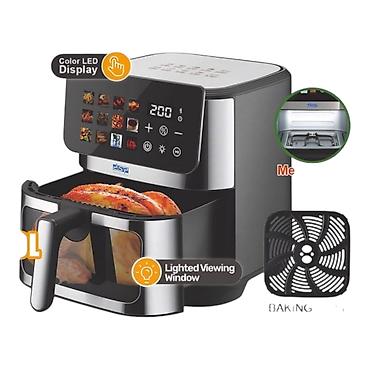 Mətbəx texnikası: №: 345 Məhsulun adı: Aerofritür DSP KB-2194 8 l 1600 W qara Brend: DSP — 1