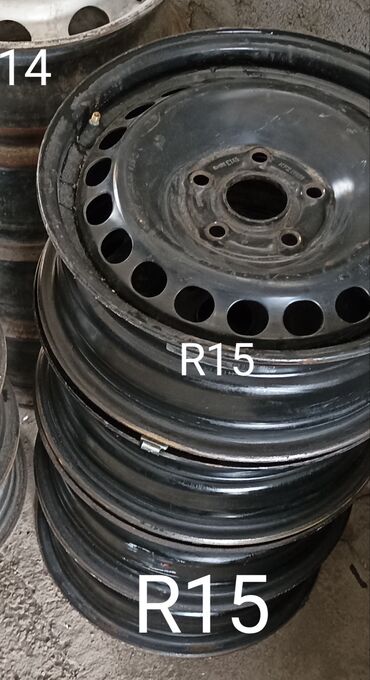 темир диски: Железные Диски R 15 Комплект, отверстий - 5, Б/у