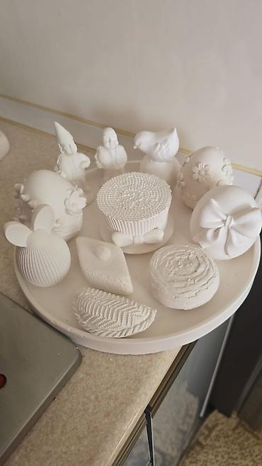 Fiqurlar: Fiqur, Gips, rəng - Ağ — 10