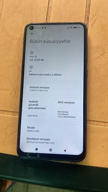 kontakt home planşet ucuz: Redmi Note 9, 128 GB, rəng - Mavi, Barmaq izi — 1
