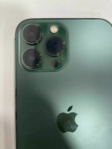 Apple iPhone: IPhone 13 Pro Max, Б/у, 256 ГБ, Зеленый, Защитное стекло, Кабель, Коробка, 89 %