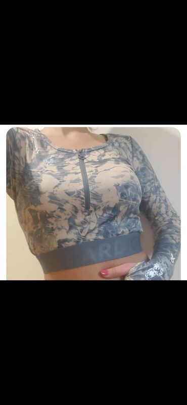 elegantní crop top: L (EU 40), M (EU 38), S (EU 36), color - Light blue