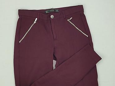 boho zara: Spodnie damskie Zara Trafaluc w kolorze bordowym. Model o dopasowanym — 1