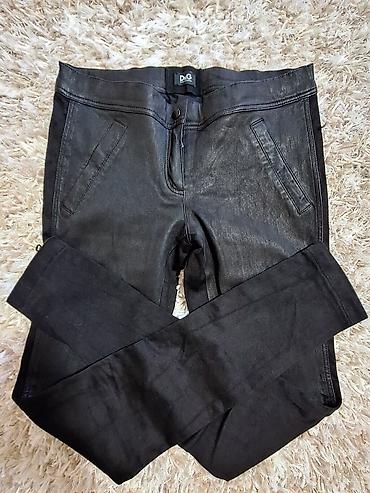 Pantalone: Ženske crne uske pantalone Dolce Gabbana sa kožnim efektom. - — 10
