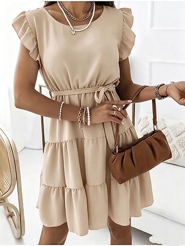 elegant draskovic: Ženska mini haljina s volanima i pojasom
2100 din 
S M L — 2